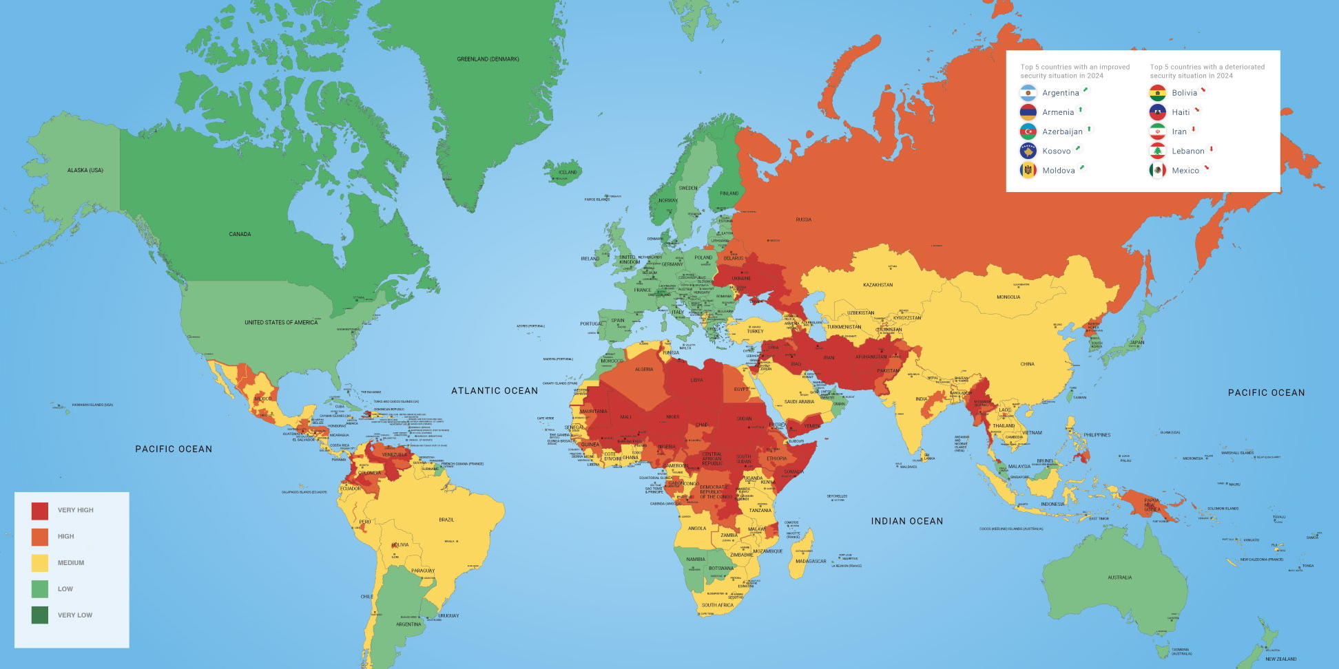 Risk Map 2025 zeigt erhöhte Reiserisiken in zahlreichen Ländern ...